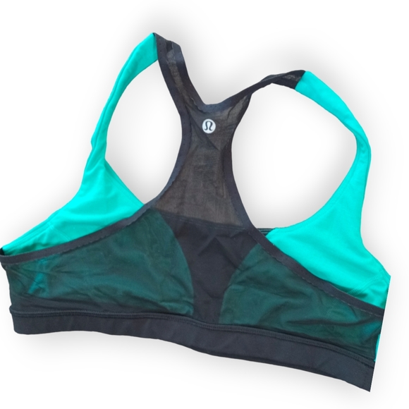 Lululemon womens sports bra top mesh back aqua size 10 - Picture 6 of 6